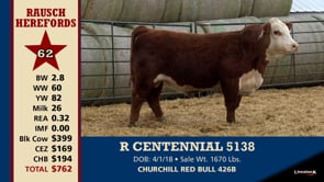 Lot #62 - R CENTENNIAL 5138