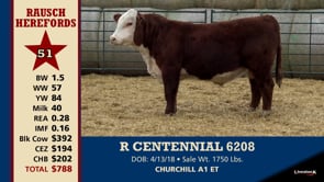 Lot #51 - R CENTENNIAL 6208