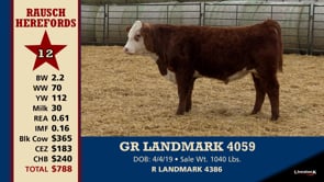 Lot #12 - GR LANDMARK 4059