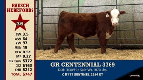 Lot #36 - GR CENTENNIAL 3769