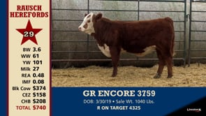 Lot #29 - GR ENCORE 3759