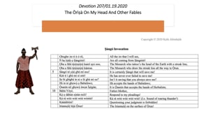 The Òrìṣà on My Head and Other Fables #207