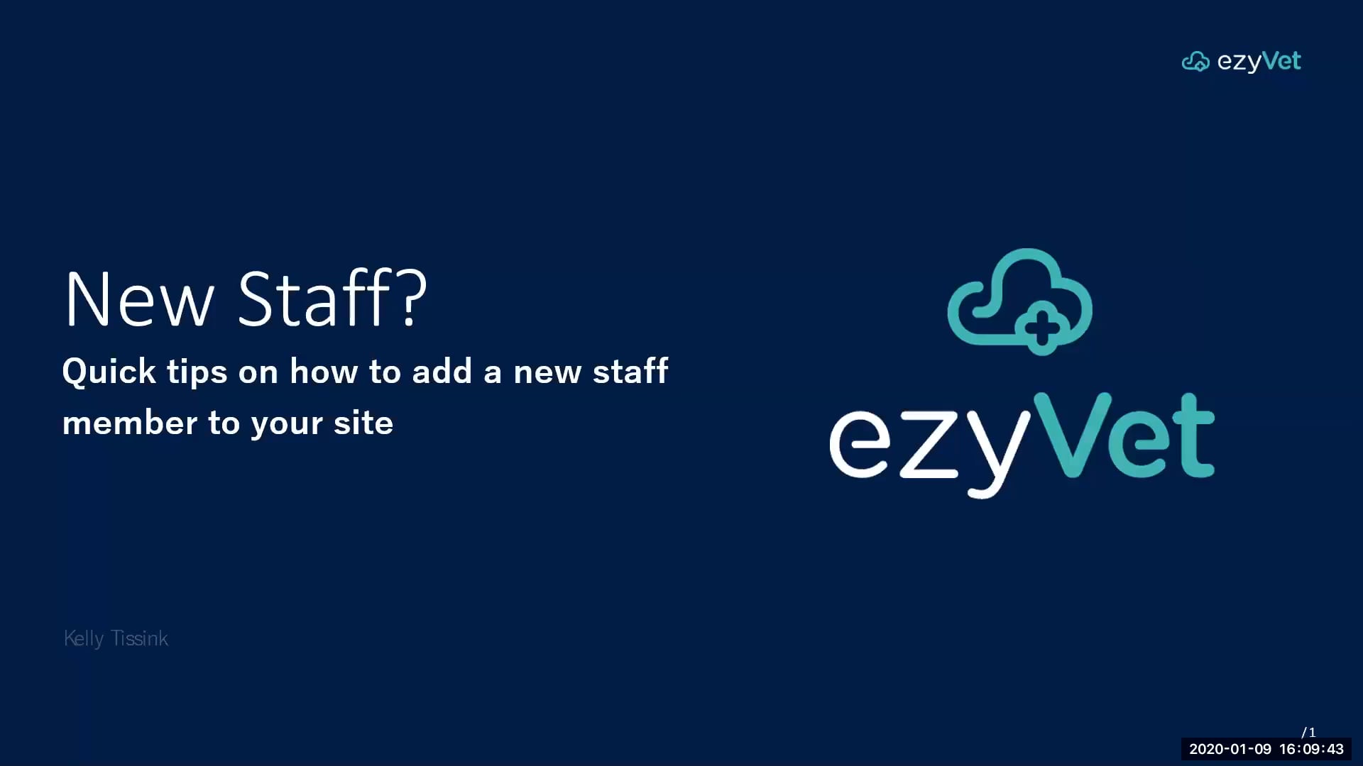 Support Webinar: How To Set Up A New User In EzyVet On Vimeo