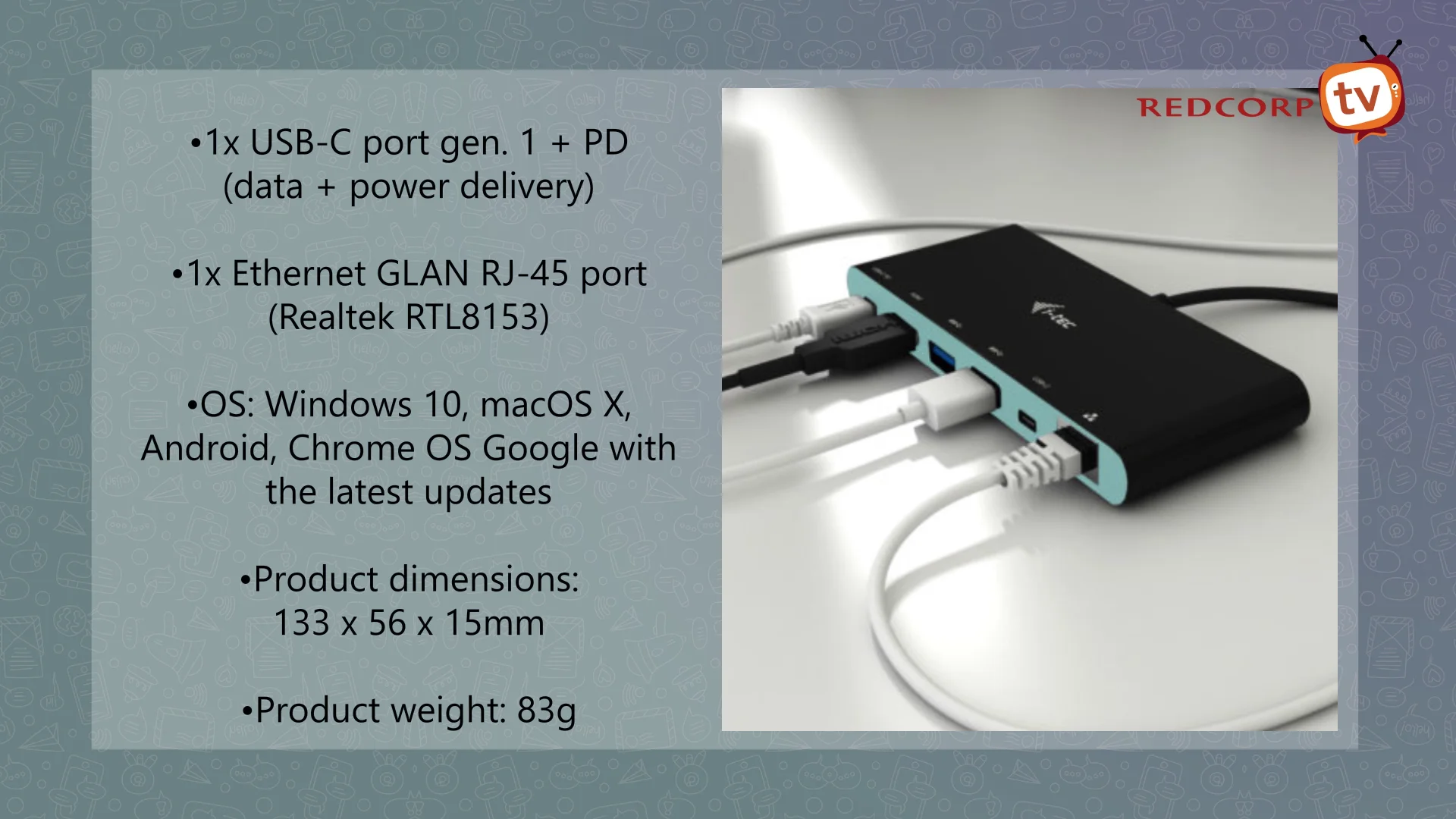 C31MINIDOCK4KPD, i-tec USB-C 4K Mini Docking Station PD/Data