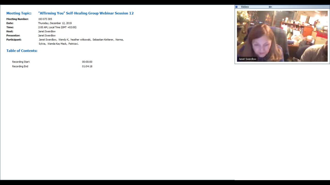 Affirming You Self-Healing Group Webinar Session 12-Part 2