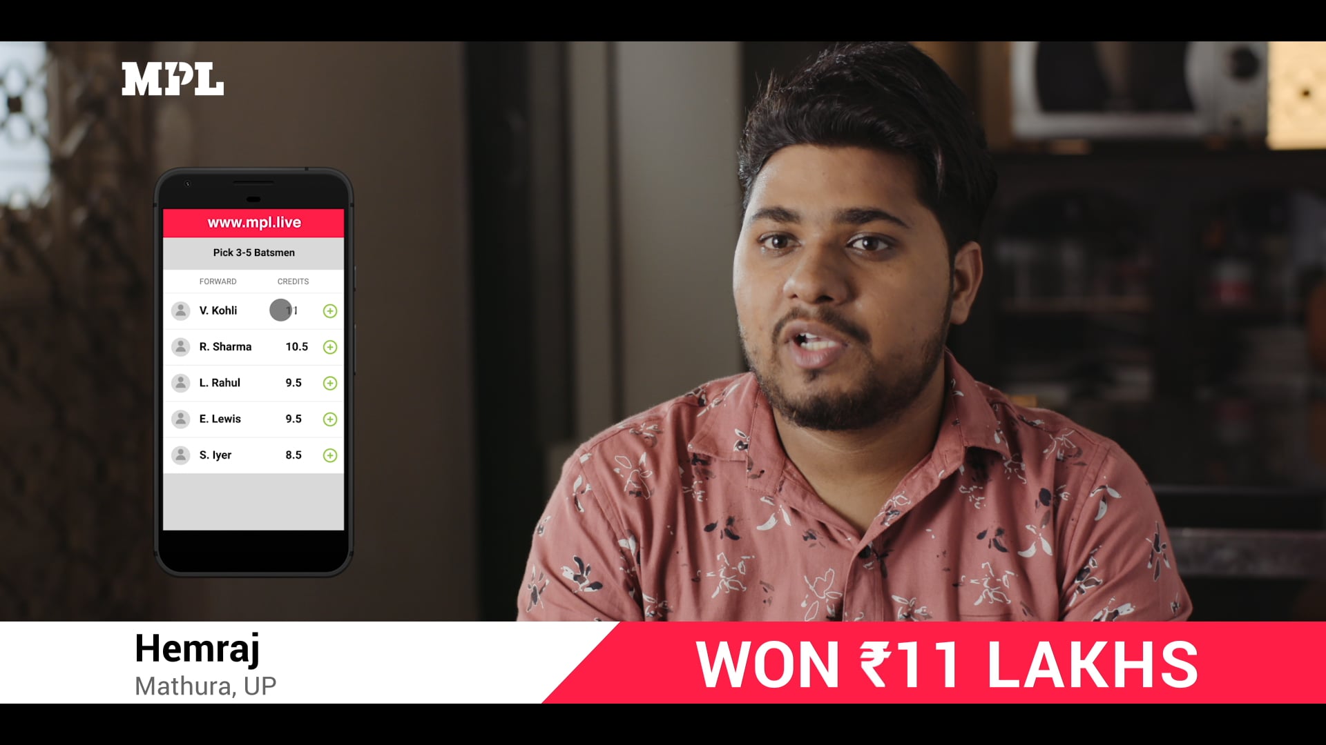 Mobile Premier League Testimonials - Hemraj