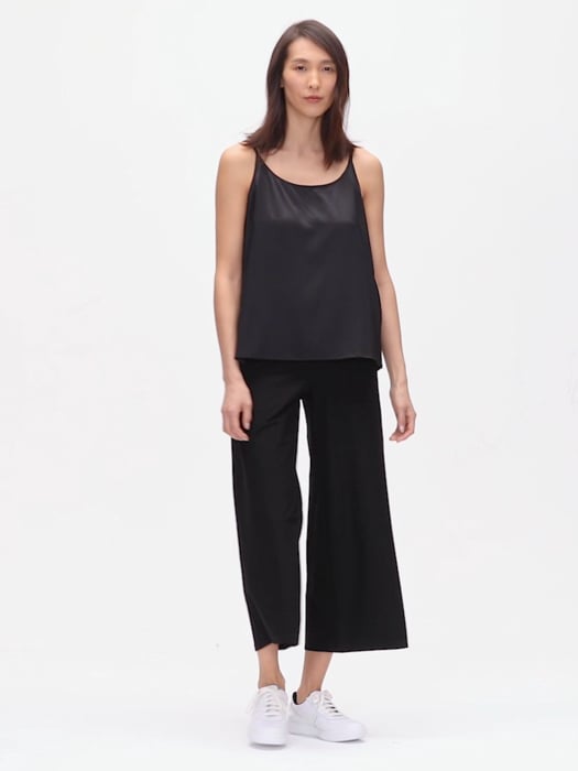 Eileen Fisher Silk Tunic Cami Adjst Straps S M MSRP $168.00 (S) at