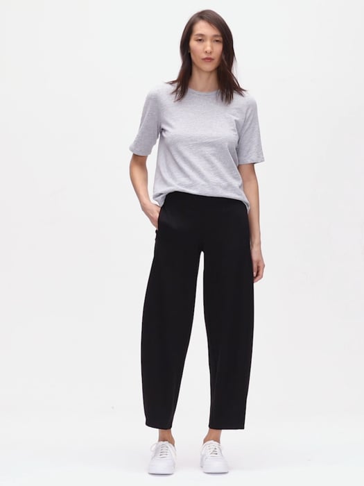 Stretch Jersey Knit Straight Pant