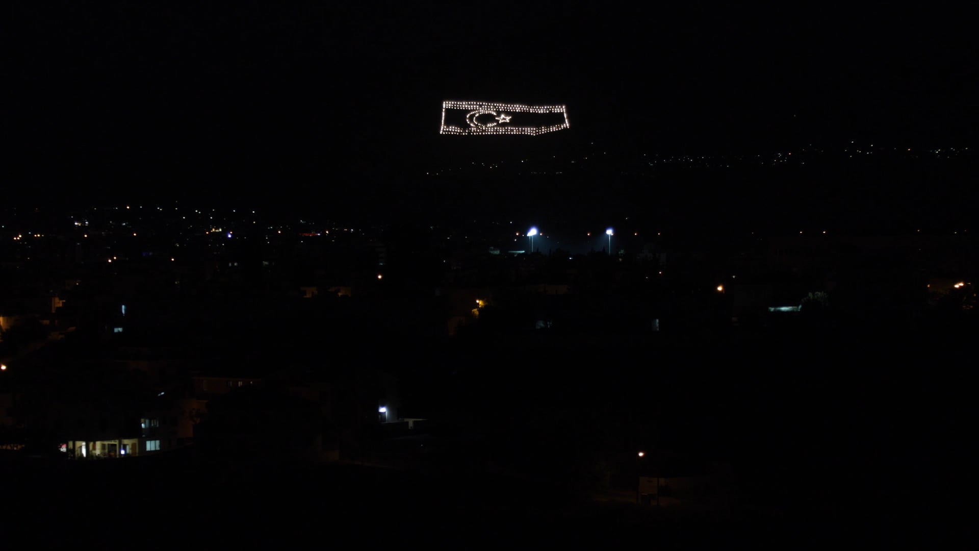 The flag on the mountain