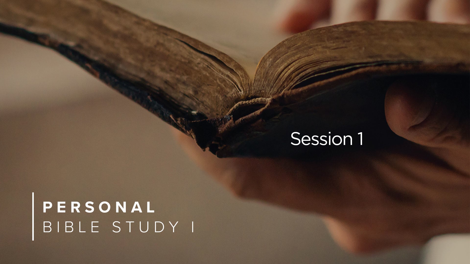 Training Center | Personal Bible Study - Session 1 On Vimeo