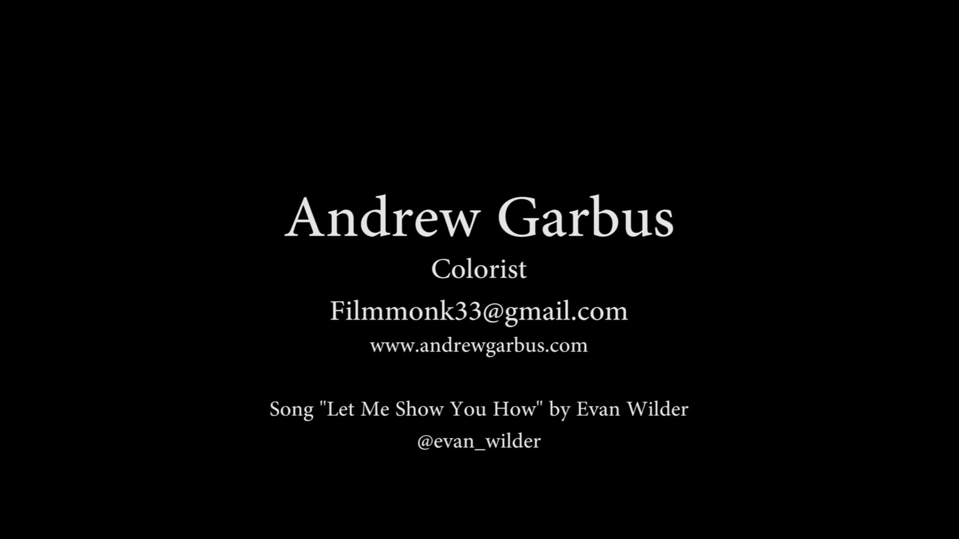 Andrew Garbus Coloring Reel