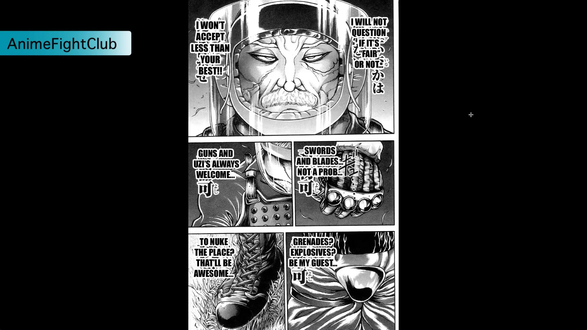 Incredible Yujiro vs Baki art from the manga son of ogre by