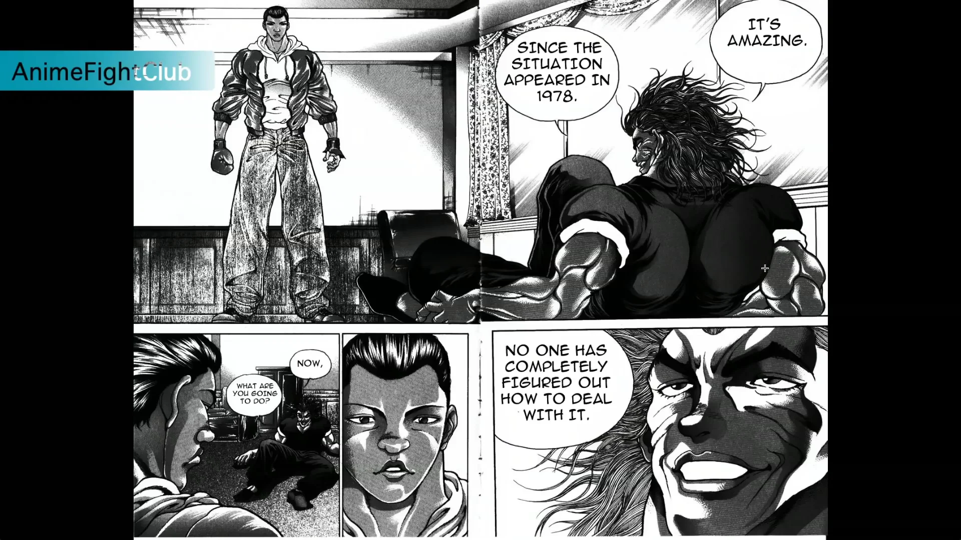 Incredible Yujiro vs Baki art from the manga son of ogre by