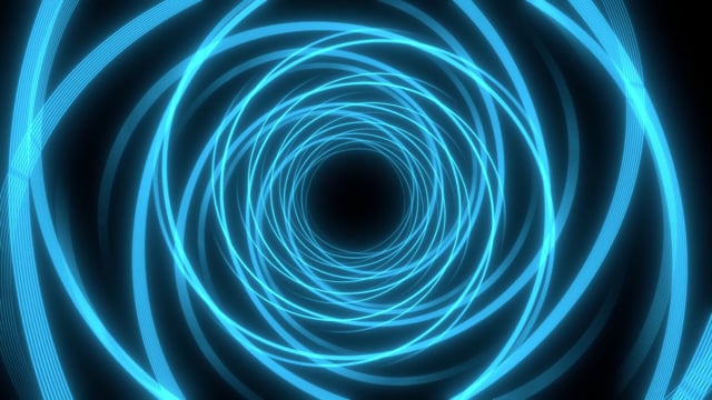 Endless spinning futuristic spiral of silver color on black background,  seamless loop. Animation. Abstract hypnotic helix rotating endlessly,  monochrome. 37921481 Stock Video at Vecteezy