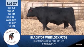 Lot #27 - BLACKTOP WHITLOCK 9703
