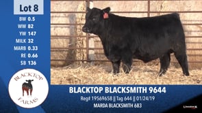 Lot #8 - BLACKTOP BLACKSMITH 9644