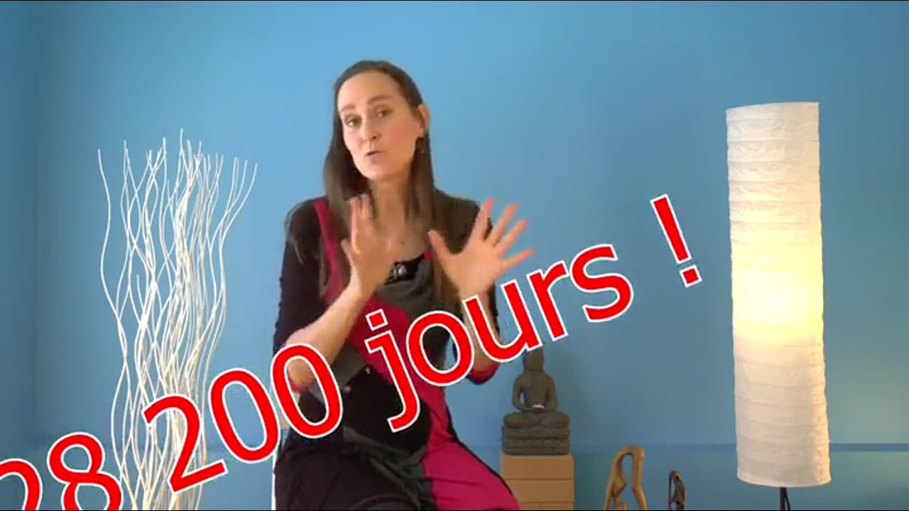 Vous êtes présents 28000 jours sur la Terre