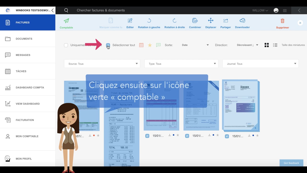 #tuto WinBooks – Envoyez vos factures à votre comptable via WinBooks Connect