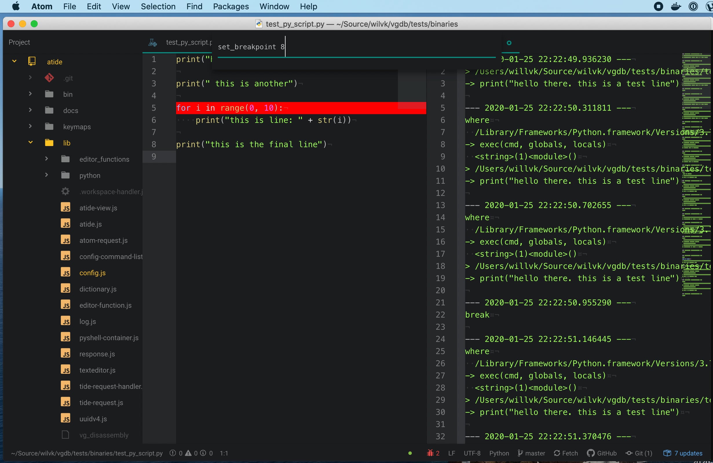 Tide Python Demo on Vimeo