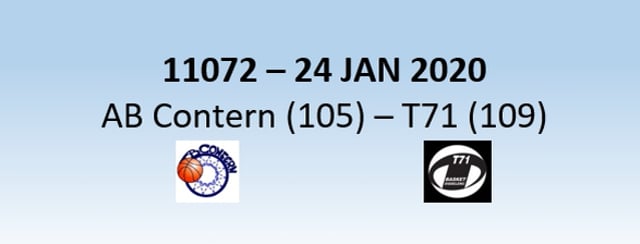 N1H 11072 AB Contern (105) - T71 Dudelange (109) 24/01/2020