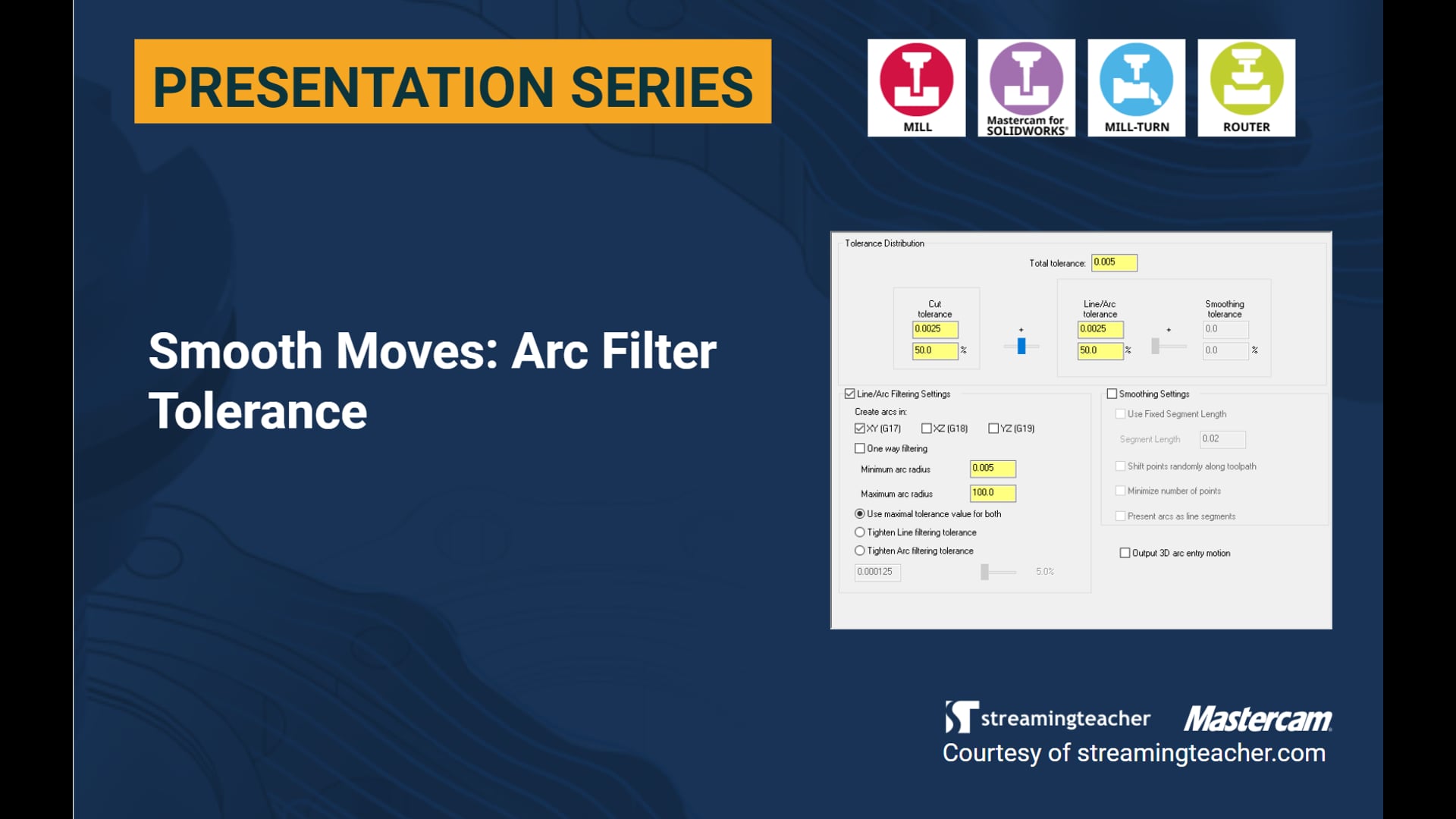 Smooth Moves: Arc Filter Tolerance