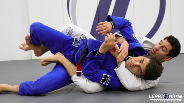 Omoplata Attempt Variation from Closed Guard to Back Take when Opponent Steps Over