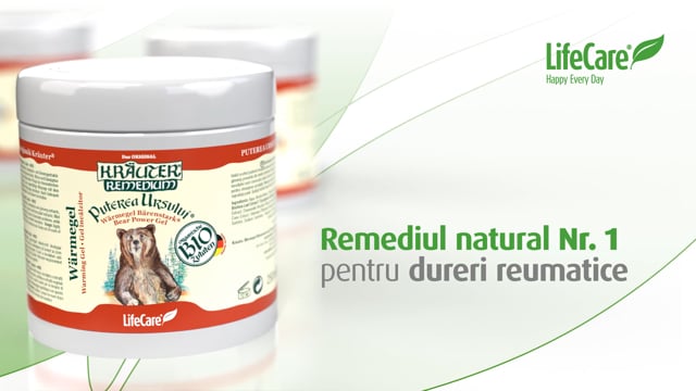 Gel incalzitor, Puterea Ursului®, cu plante BIO, Life Care®