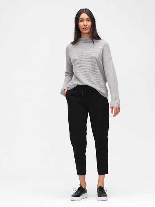 Italian Cashmere Funnel Neck Box-Top | EILEEN FISHER