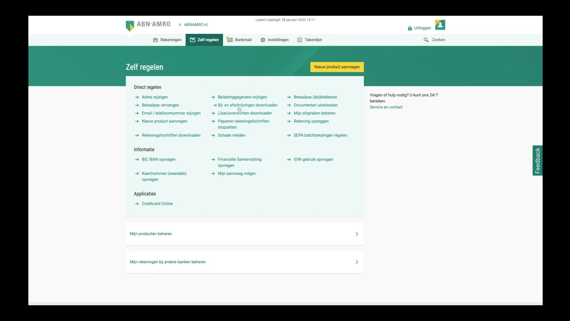 MT940 ABNAMRO downloaden