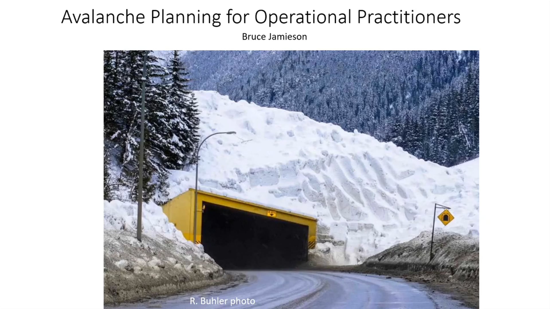 Avalanche planning for operational practitioners