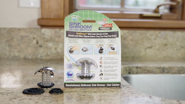 SinkShroom 1 in. - 1.25 in. Bathroom Sink Drain Protector Hair