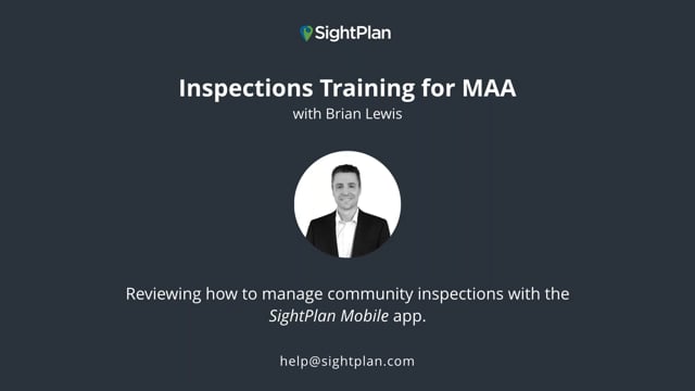 MAA, Inspections with SightPlan - MAA Inspections Training 1.27.20 on Vimeo