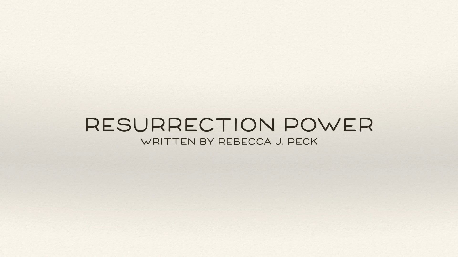 RESURRECTION POWER - demo video