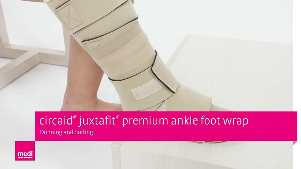 circaid® juxtafit® premium ankle foot wrap – Donning and doffing on Vimeo