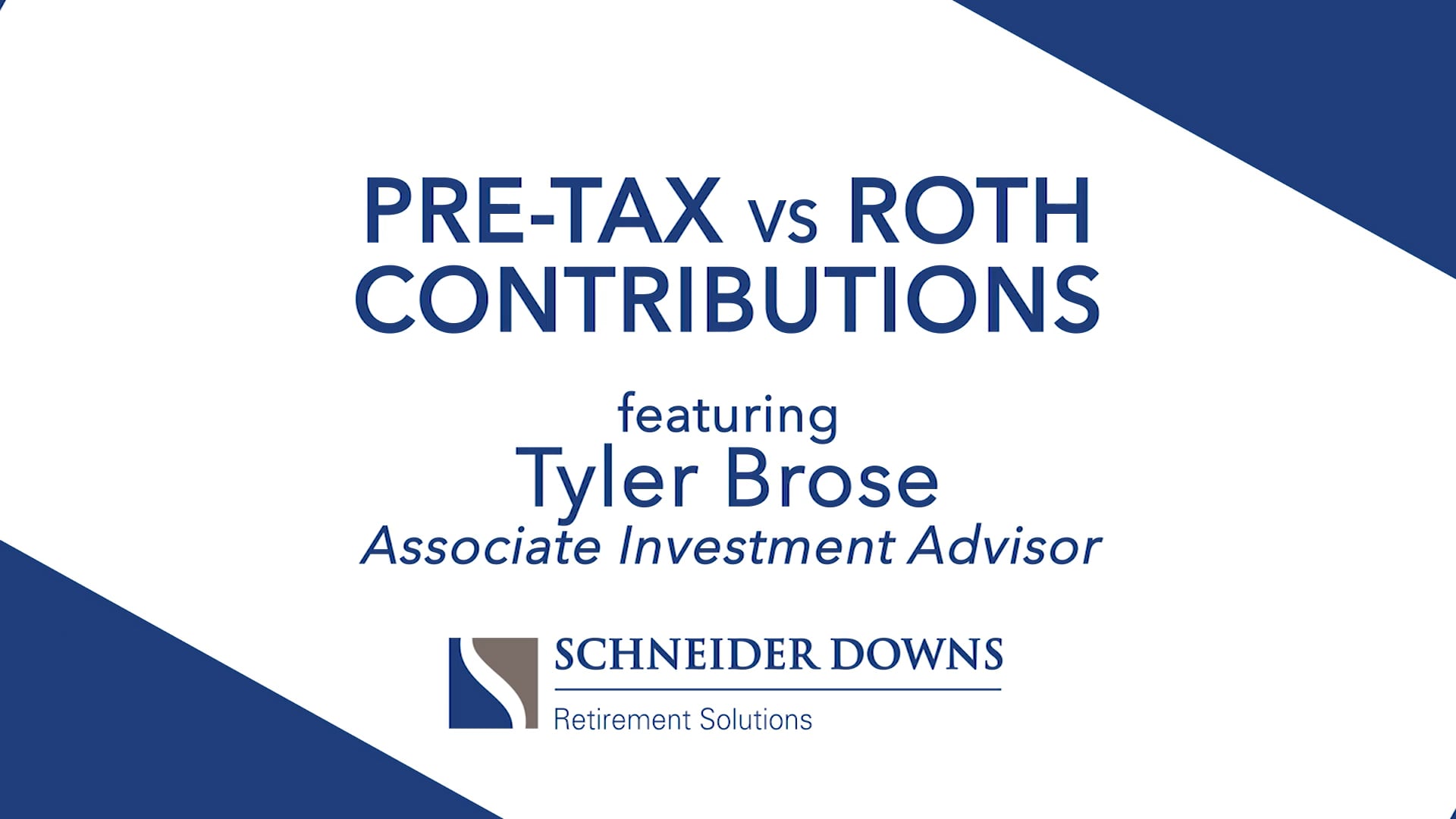 Pre-tax Vs Roth Contributions On Vimeo