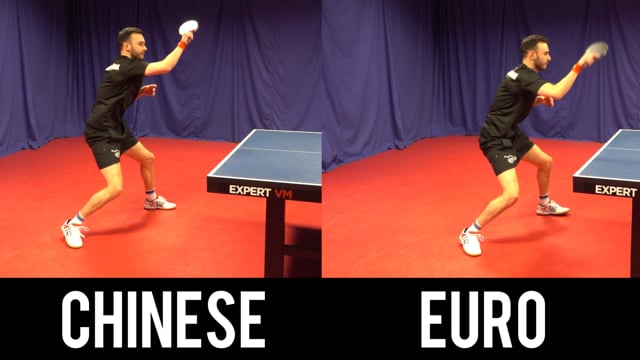 European vs Chinese style forehand