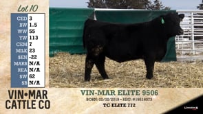 Lot #10 - VIN-MAR ELITE 9506