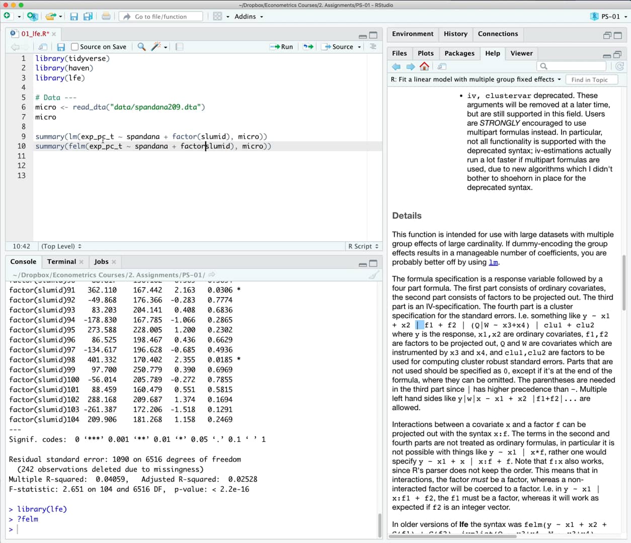 Fixed effects and clustered standard errors with felm 1 of 2 on vimeo