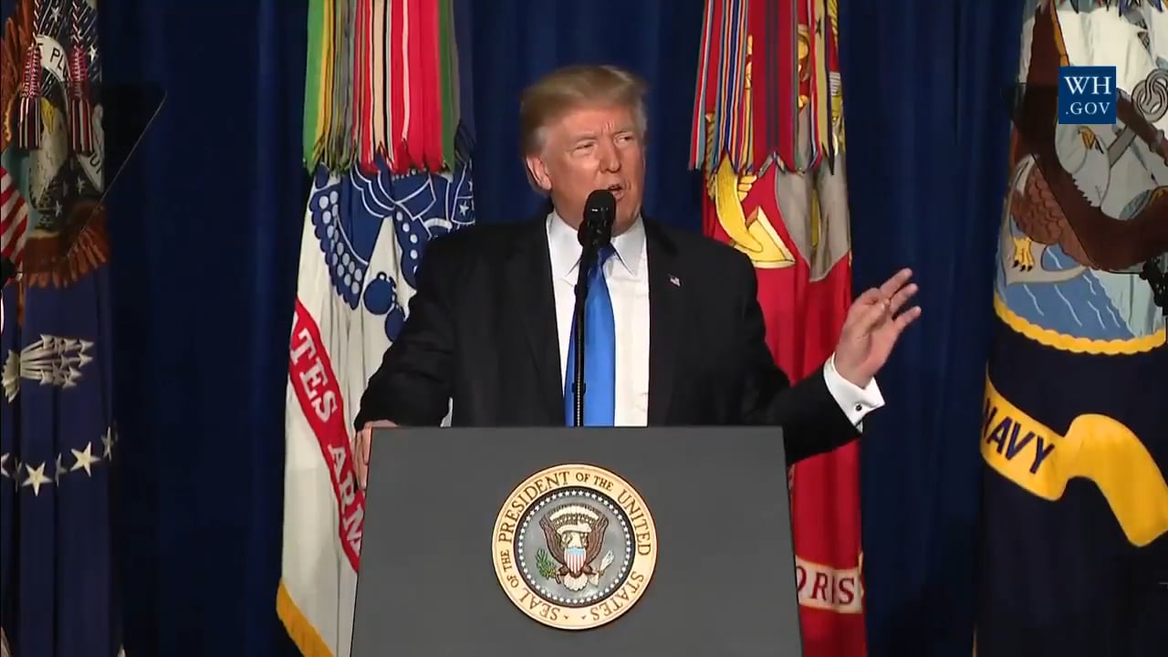 Speech: Donald Trump Delivers Primetime Speech On Afghanistan - August ...