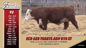 Lot #92 - ECR 628 TOBEYS ADV 810 ET