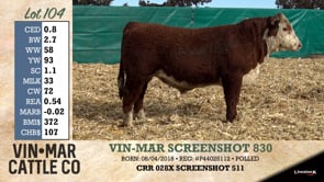 Lot #104 - VIN-MAR SCREENSHOT 830