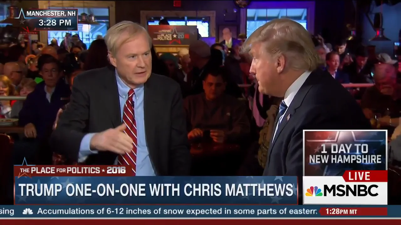 Interview Chris Matthews Interviews Donald Trump on MSNBC February 8