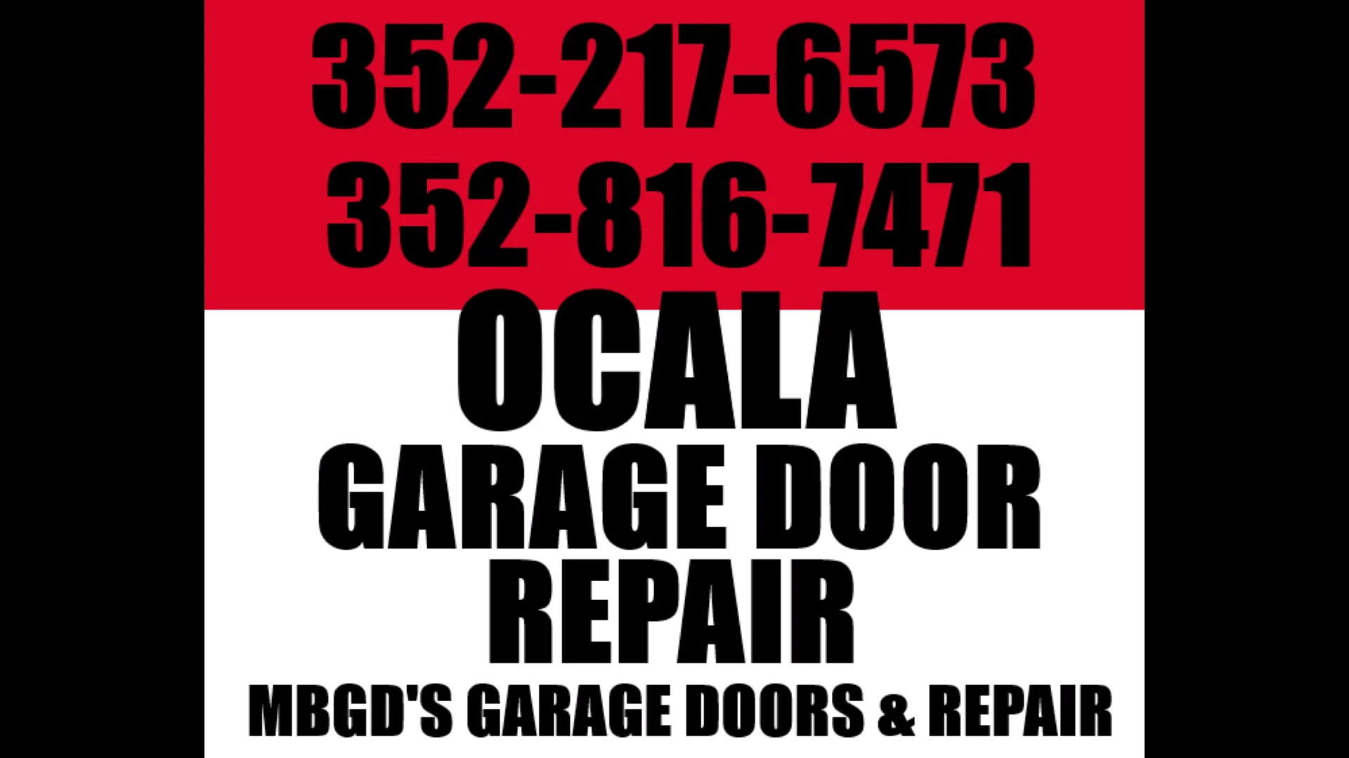 GARAGE DOOR REPAIR OCALA, 3522176573, GARAGE DOORS OCALA on Vimeo