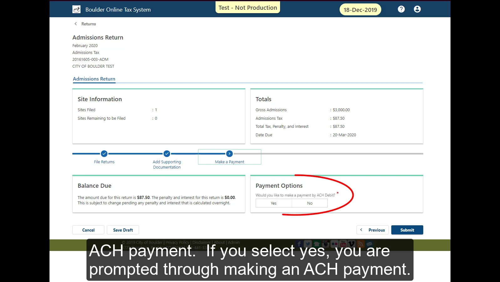 Boulder Online Tax Returns and Payments