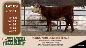 Lot #69 - PONCA 7049 DOMINETTE 978
