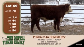 Lot #49 - PONCA 314A DOMINO 922