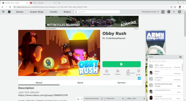 4) Obby Rush - Roblox - Google Chrome 2020-02-07 05-38-39 on Vimeo