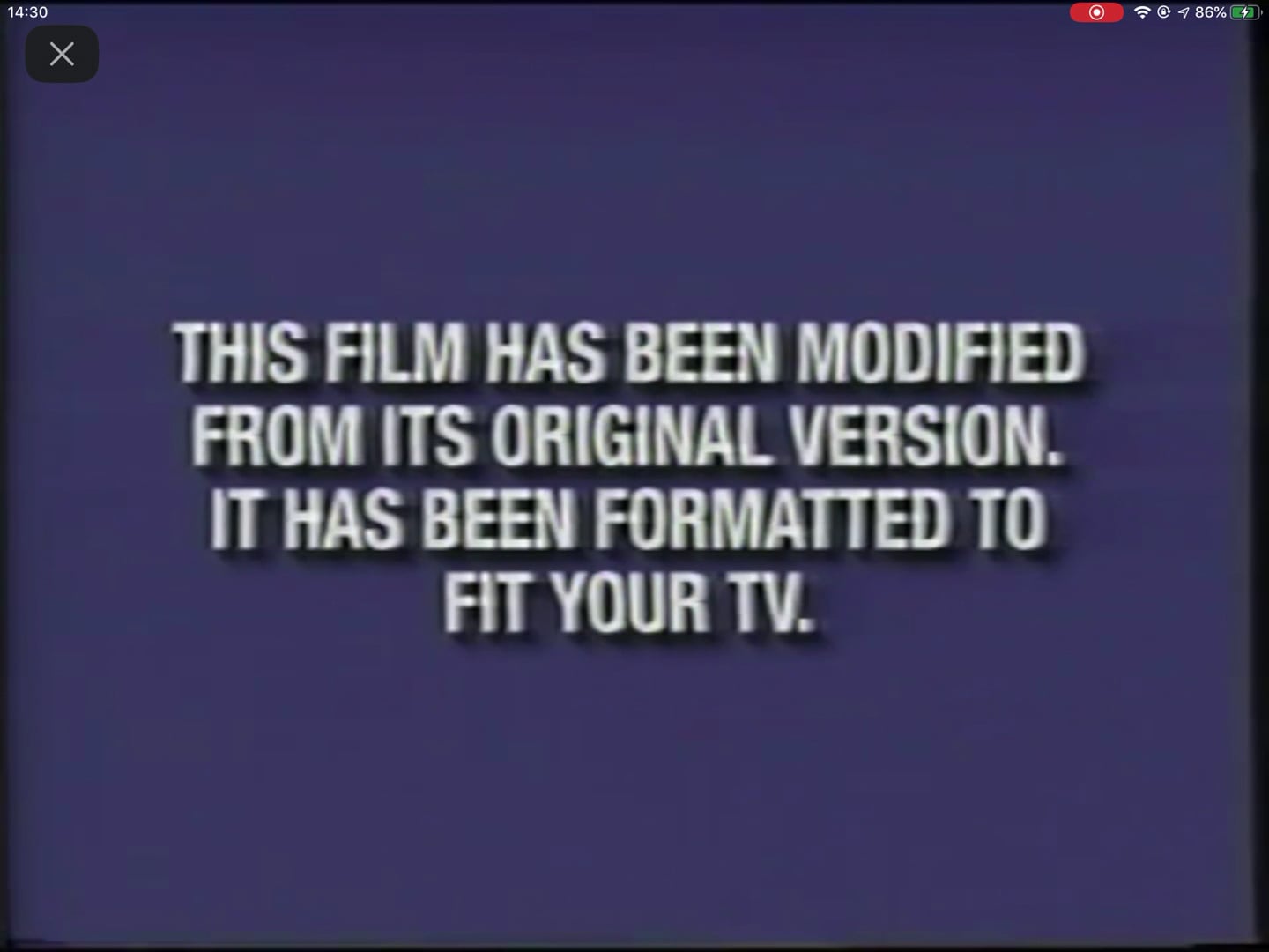 Blue Format Screen VHS