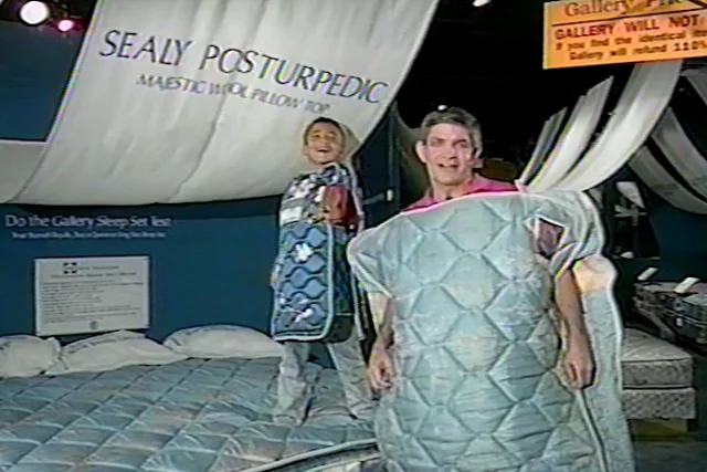 Retro Gallery Furniture with Mattress Mack Commercials - video