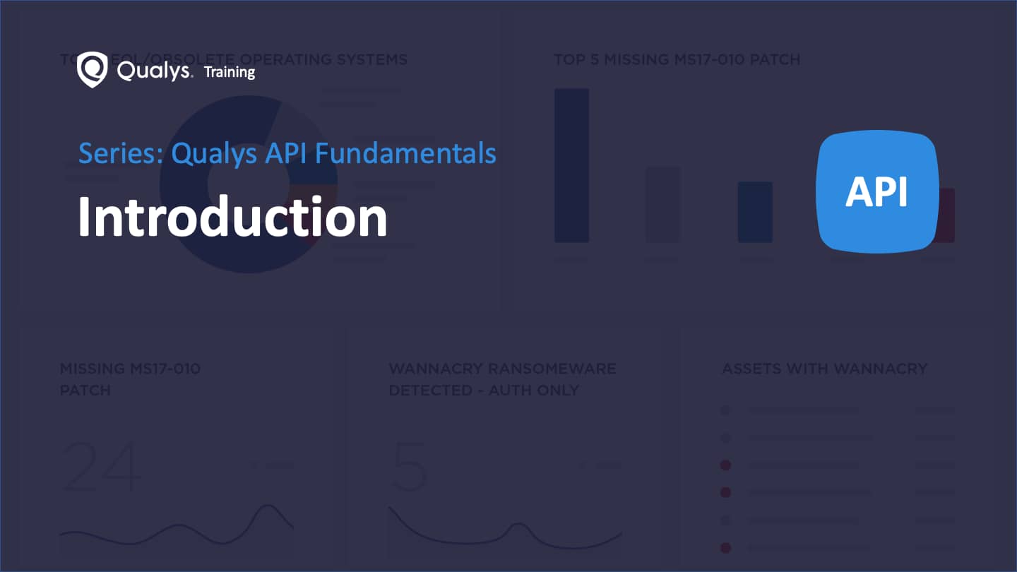 Qualys API Introduction on Vimeo
